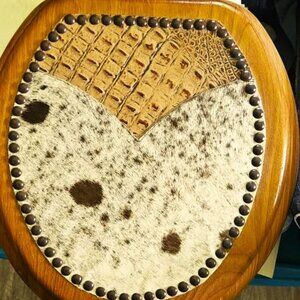 REALLY Neat Commode Seat -Rustic- Log Cabin